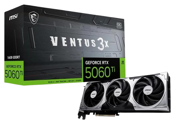 MSI GeForce RTX 5060 Ti 16G VENTUS 3X OC DLSS 4